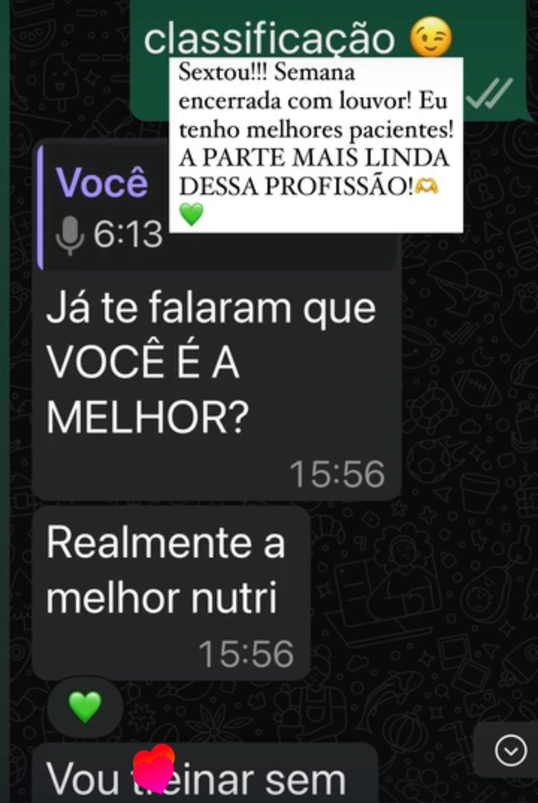 Feedback de cliente - Elogio profissional